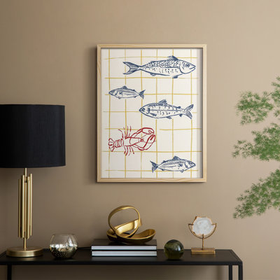 «Salty Sea Friends II», reproduction encadrée - bois massif