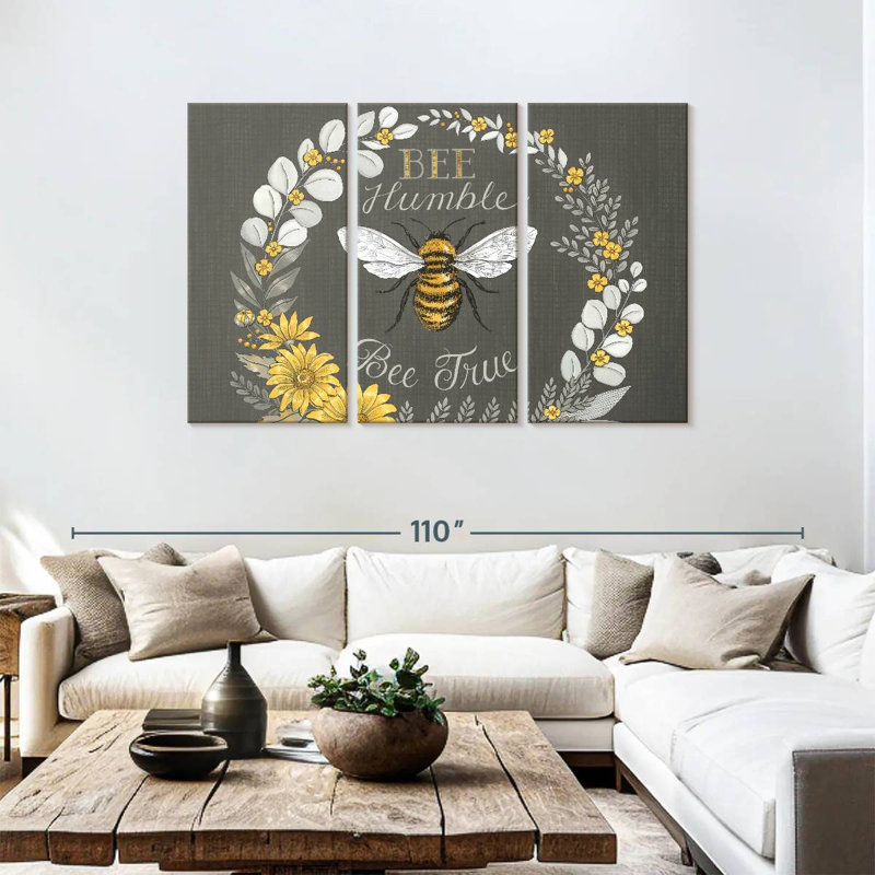 Bee Humble Bee True, 48" H x 74" W