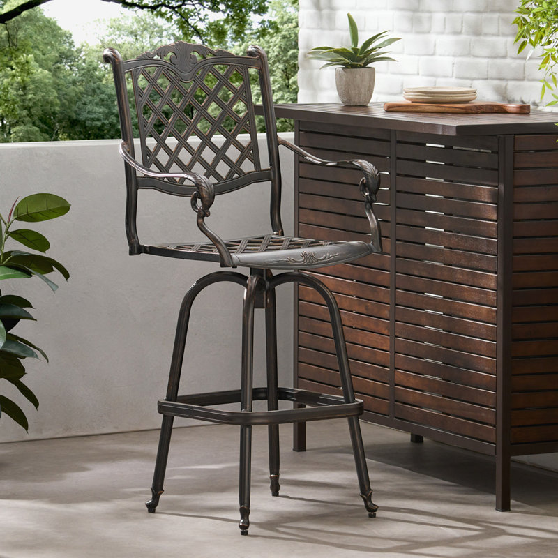 Tabouret de bar d'extérieur en aluminium