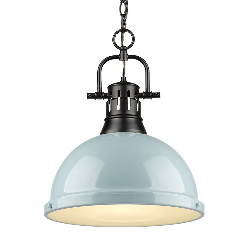 Alethia 1 - Light Pendant, Seafoam, Matte Black