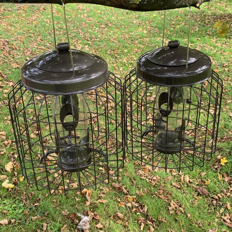 Fleurance Metal Hanging Tube Bird Feeder