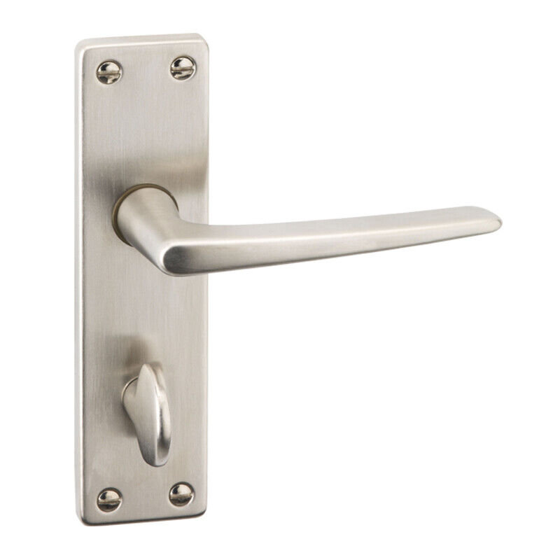 Door Handle, Satin Nickel Bathroom