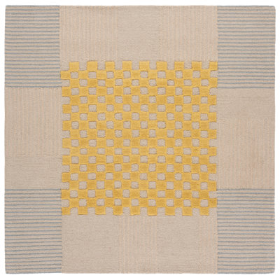 Genre 207 Checkered Hand Tufted 85% Wool; 15% Cotton Geometric Shapes Rug