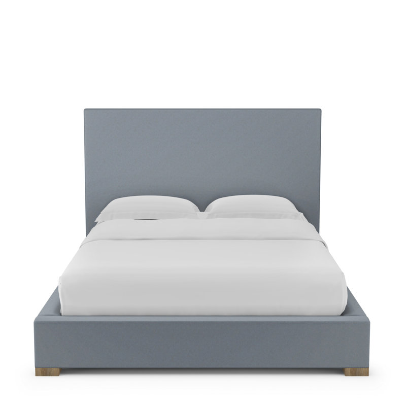 Sloan Upholstered Bed, California King, Plush Velvet Haze, Weathered