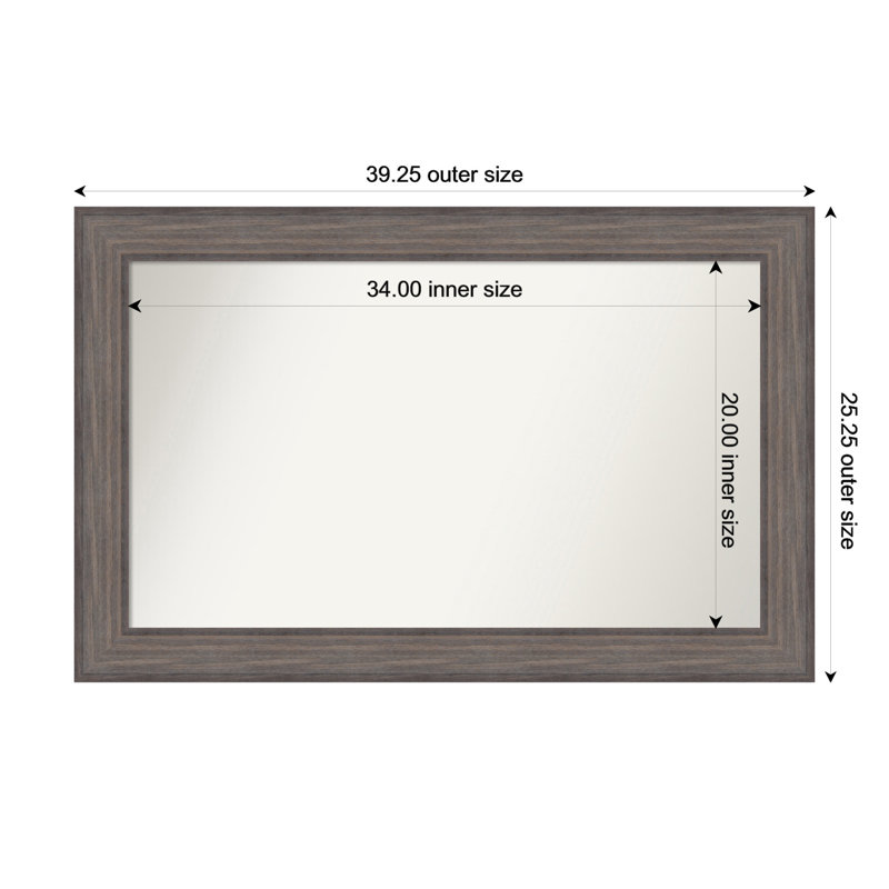Miroir Hannaley, Rectangle, 25,25 po x 39,25 po