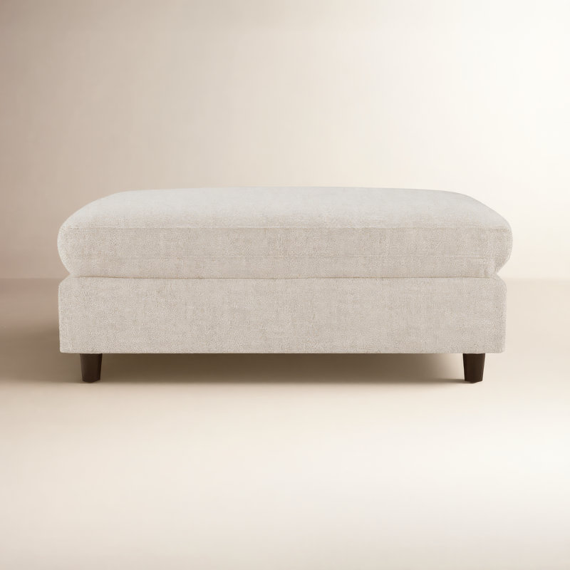 Fleetwood 45" Rectangle Upholstered Ottoman, Nathan Wheat Tweed