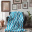 Motif bleu - couverture sherpa de qualité supérieure 1 pièce-100129880