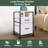 Fabric Storage Cabinet with 2 Drawers & Shelf, Filing Cabinet with Wheels-2090720644