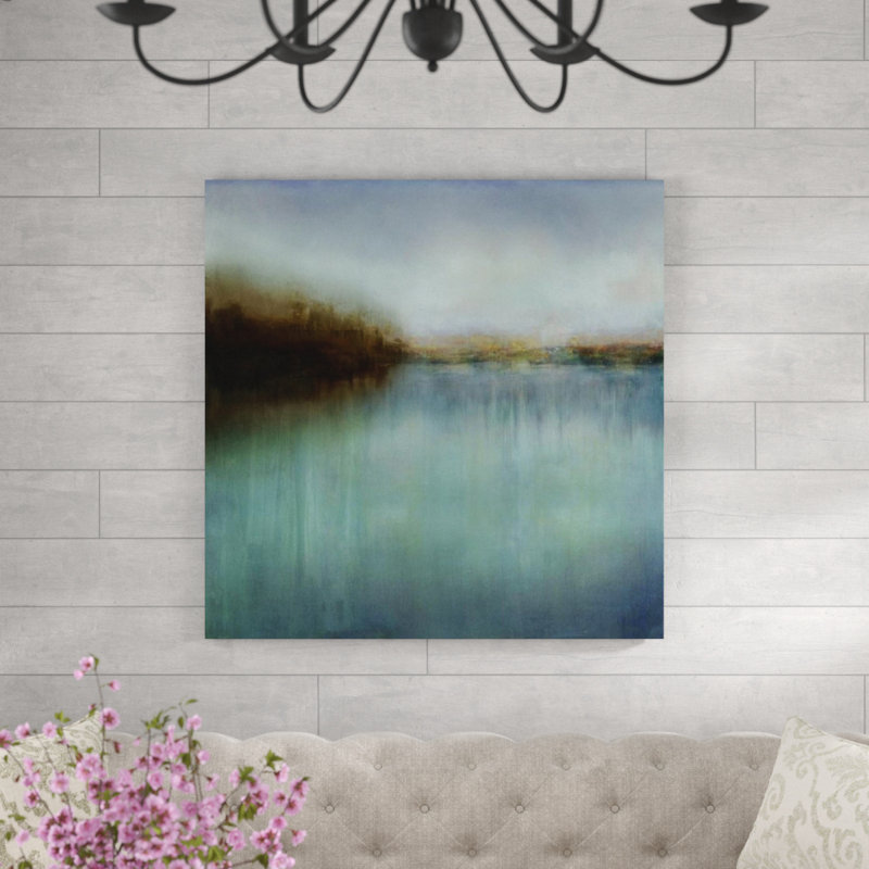 «Holm I» par Tania Bello - Peinture, Image au pinceau gel, H 40 po x l 40 po x P 1,5 po