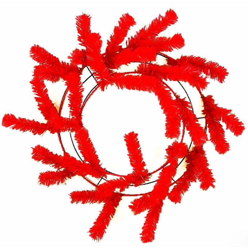 Couronne en métal 24 po, Rouge, H 24 po x l 24 po x P 2,5 po
