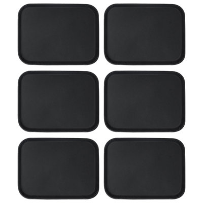 Argon Tableware Rectangle Non-Slip Serving Trays - 45.5cm x 35.5cm - Black
