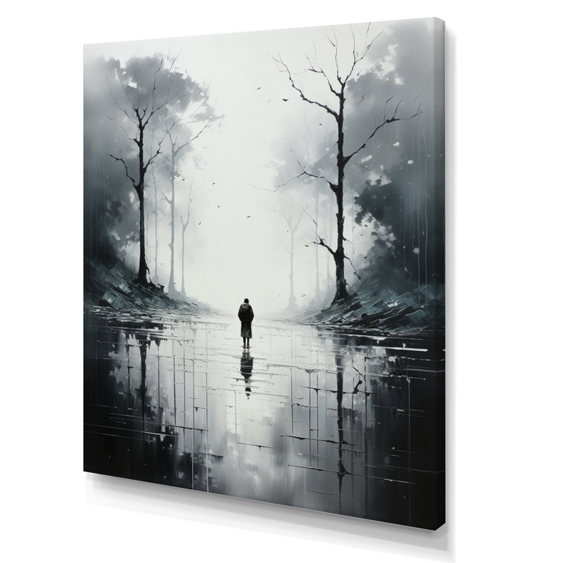 Lavontre côtier minimalisme solitude II, H 44 po x l 34 po x P 1,5 po, Toile tendue