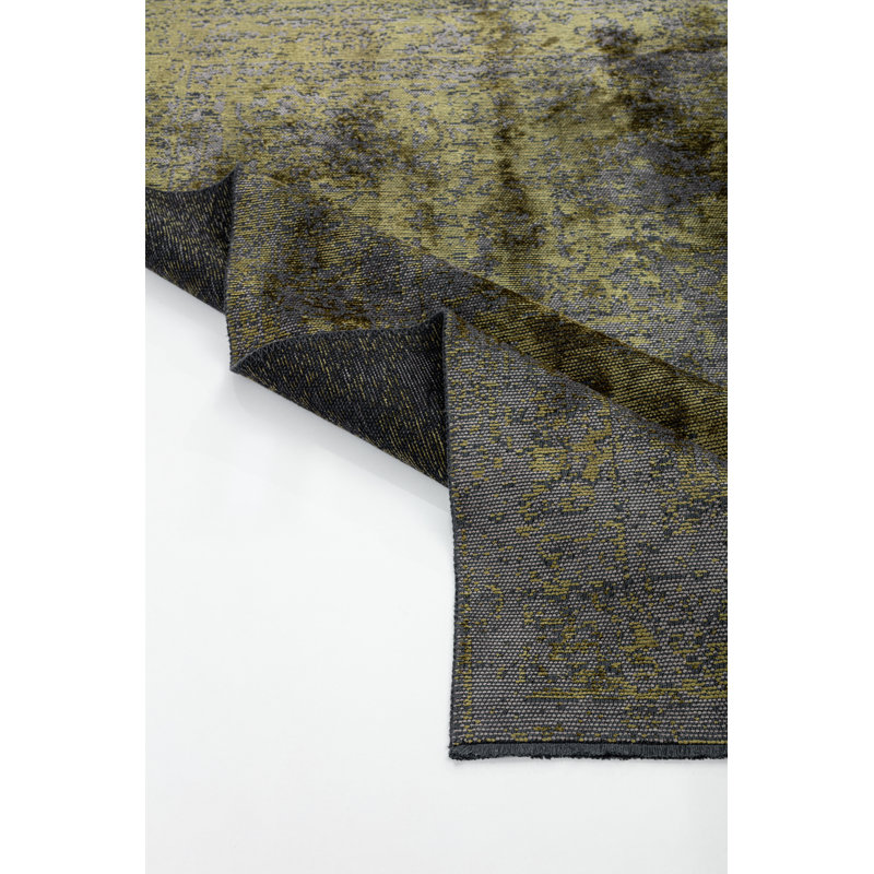 Rapture Dark Gray/Yellow Oriental Luxury Area Rug, Rectangle 7'10" x 11'2"