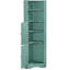Armoire d'angle haute pour salle de bain, casier séparé, porte et tablette réglable, panneau de fibres à densité moyenne, vert
