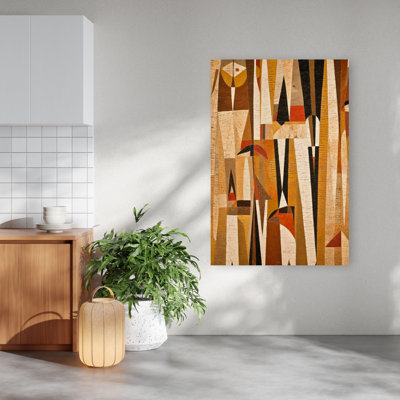 Geometric Harmony Abstract Geometric Modern Nature Wall Art Print