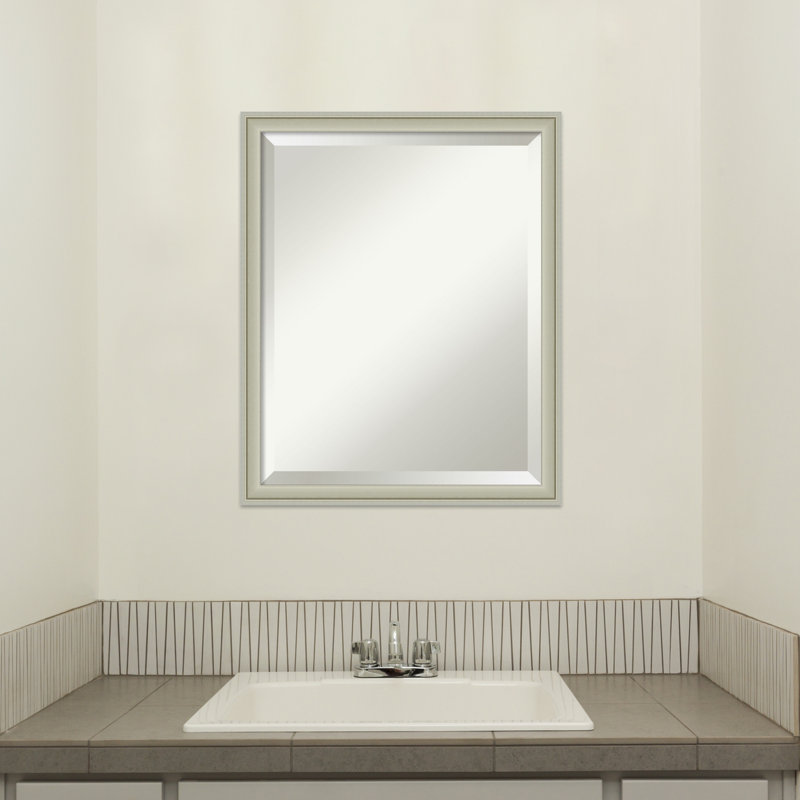 Miroir mural Florence, 21,75 po x 17,75 po, Argent