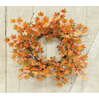Mini couronne à fleurs et baies 15 po