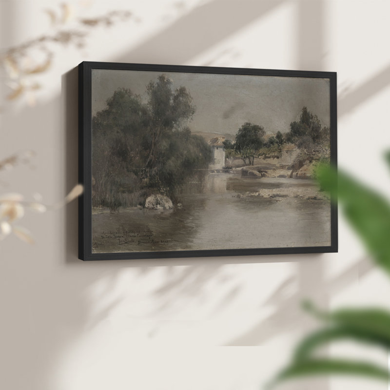 Paysages rétro-CDXCV - reproduction encadrée, Noir, H 16 po x l 20 po