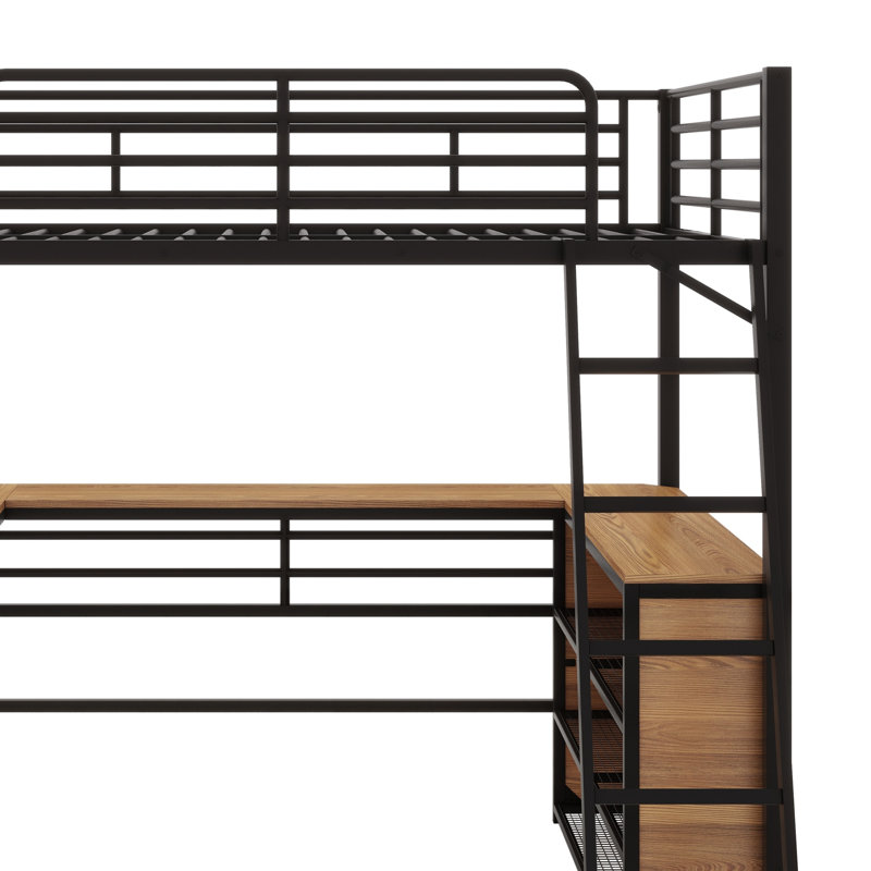 Lit mezzanine double Aitken Kids, Noir