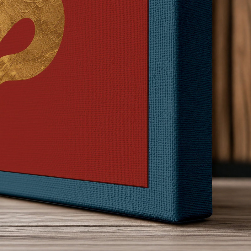 Gilded Serpent Graphic - Wrapped Canvas, 36x24 - 91.4 x 61.0 cm, Teal Border