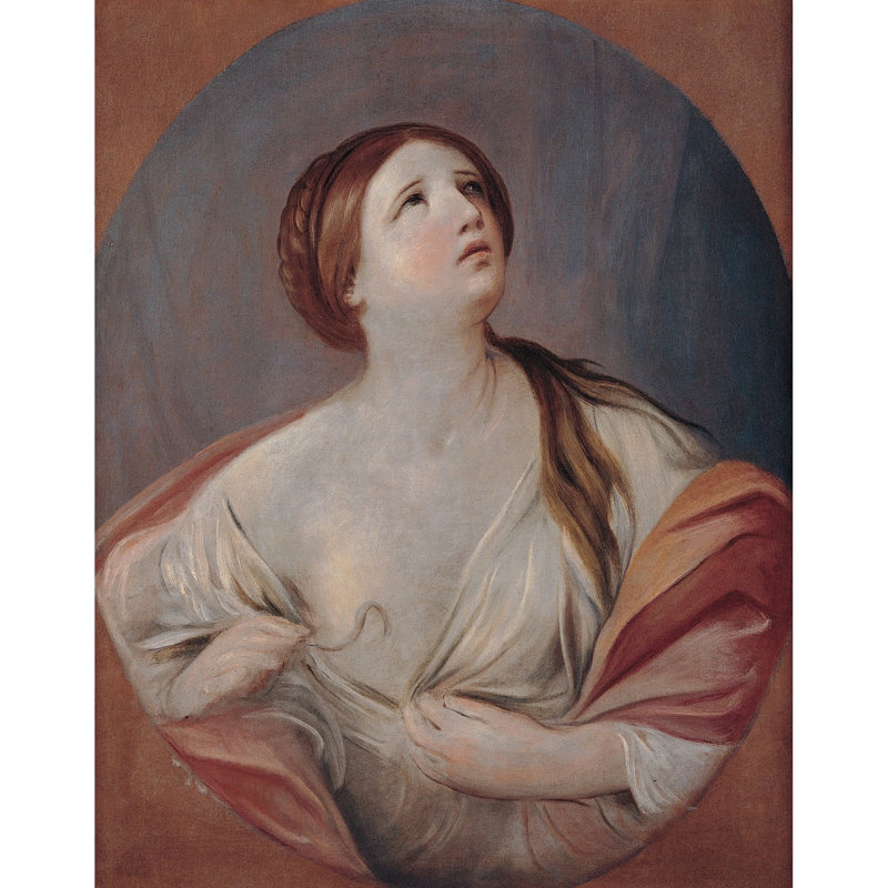 Cléopâtre (1640 - 1642), H 18 po x l 15 po x P 1,5 po