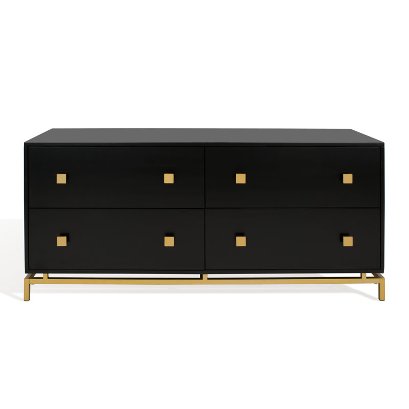 Commode 4 tiroirs Kalie, Noir