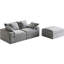 Canapé-lit modulaire gris à 3 places, modulaire compressé pour le salon, canapé confortable avec éponge haute densité de style minimaliste moderne utilisant du 33D-1841910161