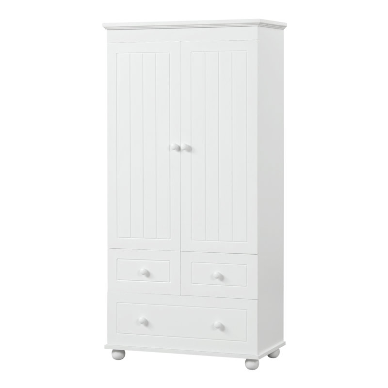 Grande armoire de rangement avec trois tiroirs pour salle de bain / bureau, blanc