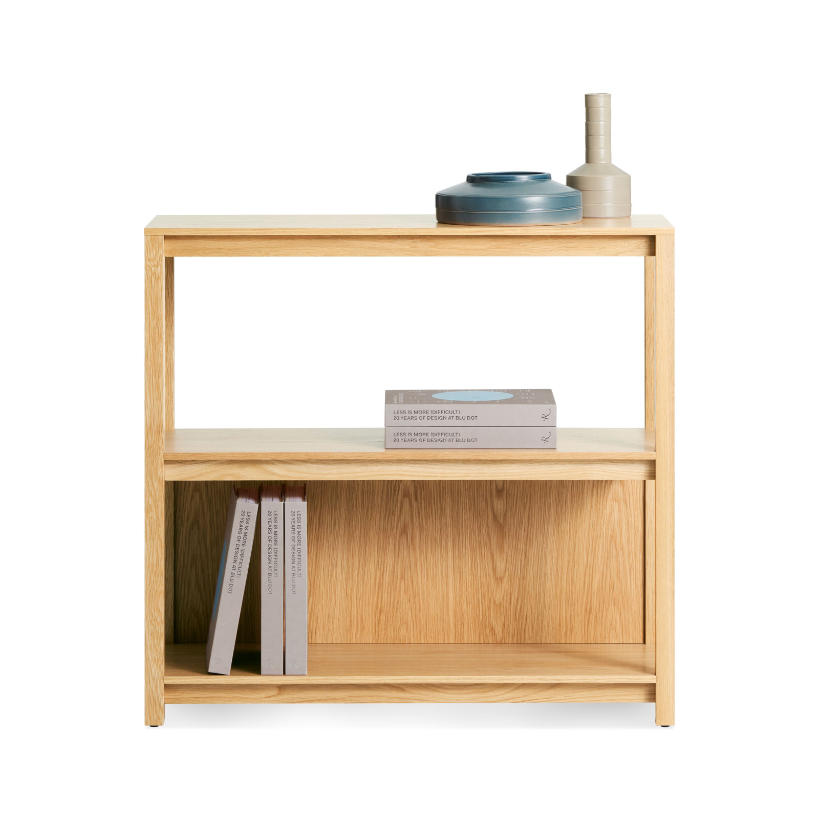 Open Plan Standard Bookcase, White Oak