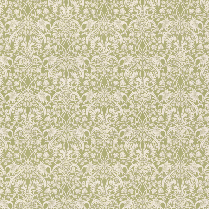 Original Brantwood Fritillerie 100% Cotton Performance Fabric, Green