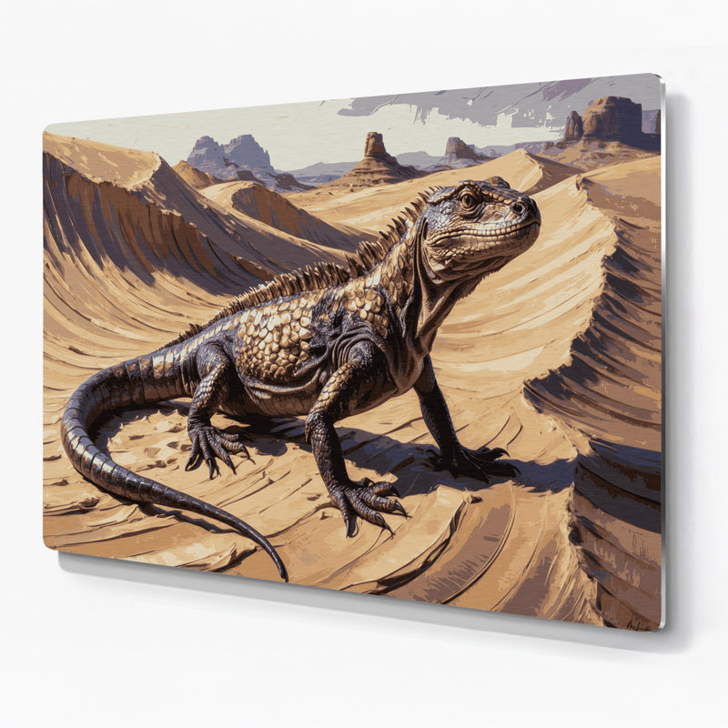 Faune, désert, art mural en métal brun, H 16 po x l 20 po