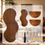 Étagères flottantes en bois de style moderne du siècle, étagère suspendue rustique marron pour salon, chambre, bureau, présentation de plantes
