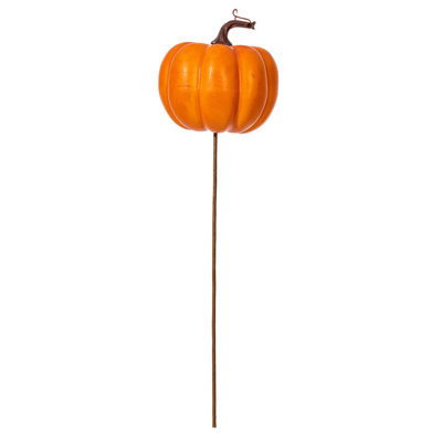 Vickerman 19.5" Orange Pumpkin Stick. Includes 4 sprays per bag.