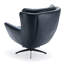 Chaise pivotante capitonnée avec base en métal-2057903671