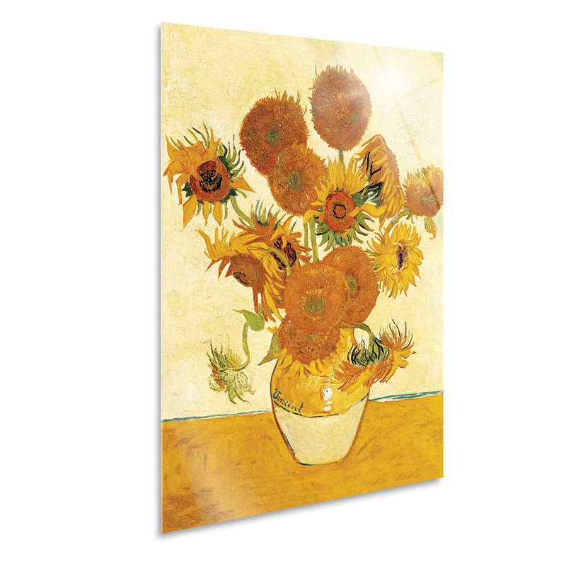 Sunflowers 2 by Vincent Van Gogh - No Frame Painting on Plastic / Acrylic, 95cm H x 65cm W
