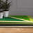 Green Graphics Washable Geometric Area Rug, Power-loomed, Softness with Non-Slipping Backing