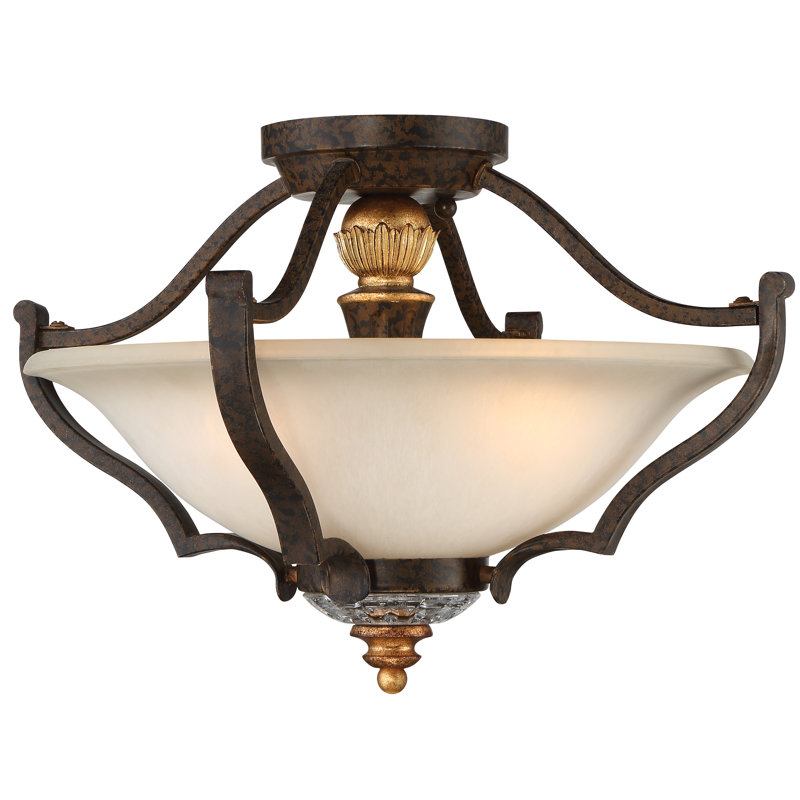Chateau Nobles Glass Semi Flush Mount