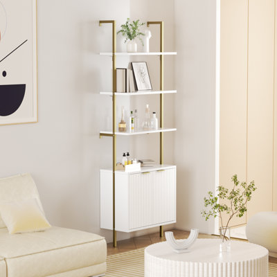 Tesse Unfinished Ladder Storage Bookcase