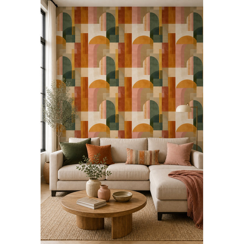 Décoration murale amovible moderne Mid Century, Peel and Stick