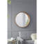 Miroir mural en bois de pin de 31,5 po pour salle de bain et salon