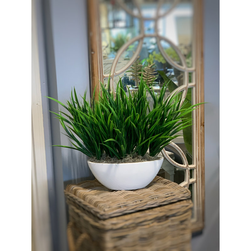 13" Artificial Grass in Planter