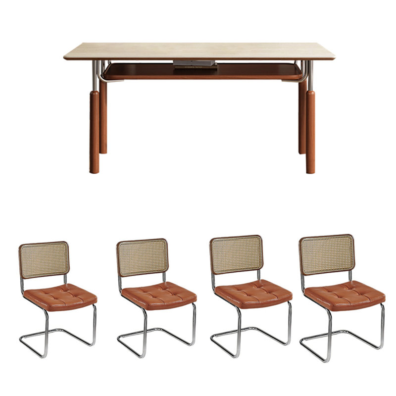 Table de salle à manger haut de gamme rétro, H 29,53 po x L 55,12 po x l 31,5 po