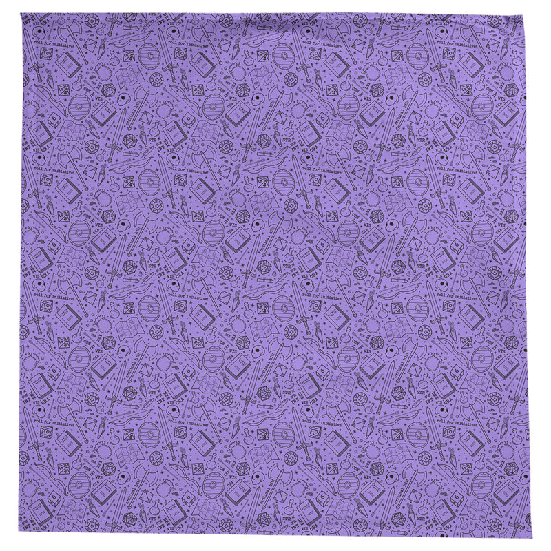Leffel RPG Pattern Tablecloth, Purple/Black