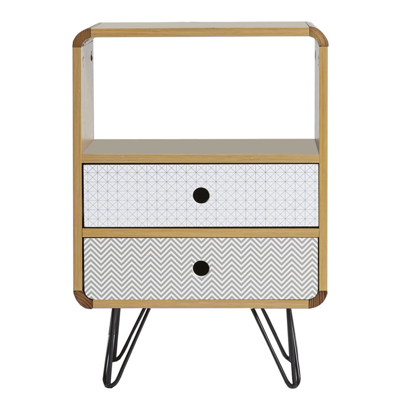 Katarina 45cm W Metal Bedside Table