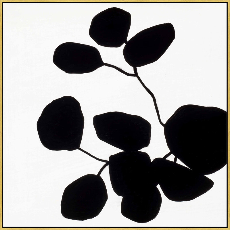 Modern Botanical 5 Print by Lee Lessem, Gold Framed Canvas, 24" H x 24" W x 1.38" D
