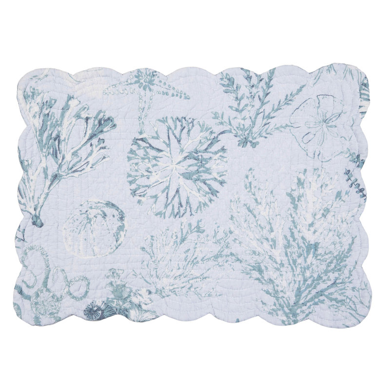 Ensemble de 6 napperons en coton Cerulean Breeze