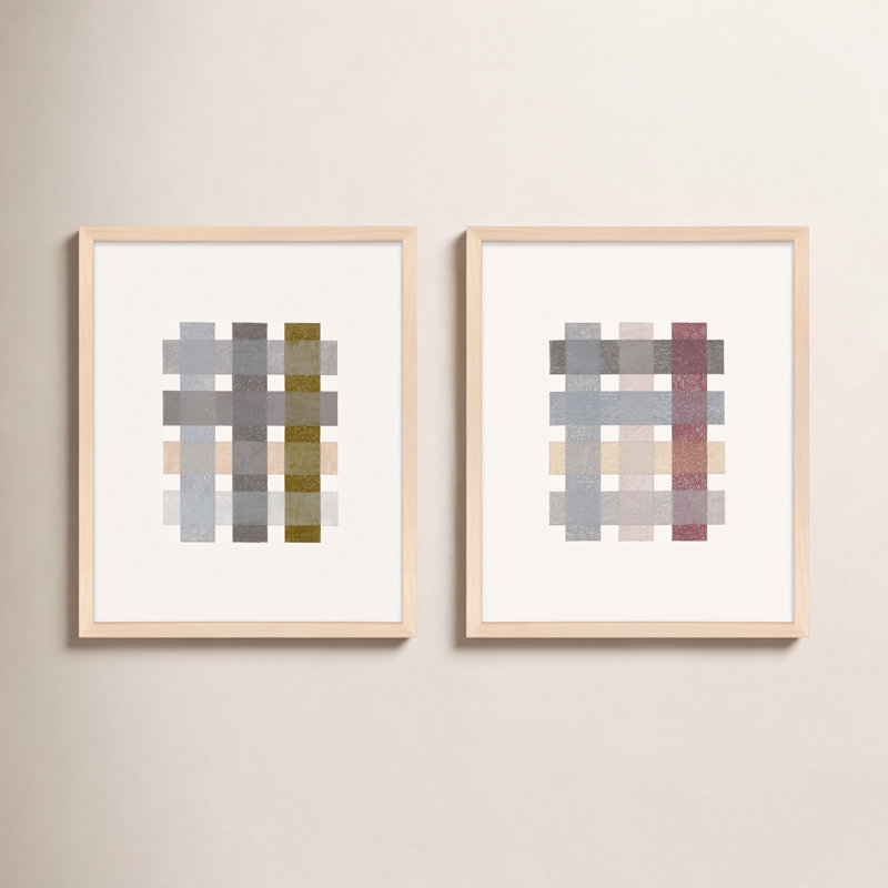 «Lancel Sans titre» par Beth James - art mural encadré, H 25 po x l 40 po x P 1,25 po, Cadre érable
