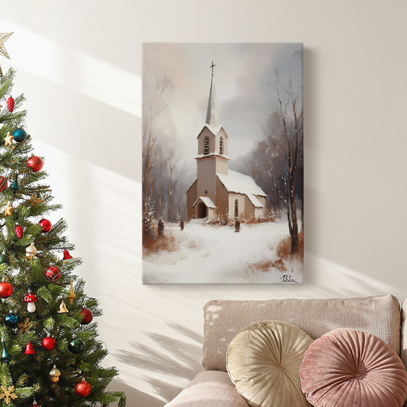 Art des Fêtes de Noël - Toile tendue avec châssis - Série 2-CXIX, H 27 po x l 18 po