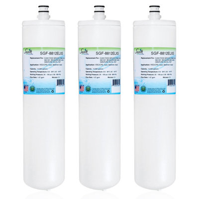 Swift Green Filters SGF-8812ELXS Compatible Commercial Water Filter for CFS8812-ELX-S, 5601207, BEVGUARD BGC-3200S , Made in USA-3 Pack