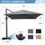 Gaudenz 10x13 Ft Rectangle Cantilever Umbrella without Weighted Base-363903459